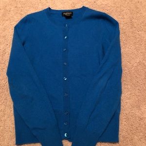 Lord and Taylor cashmere blue cardigan xs